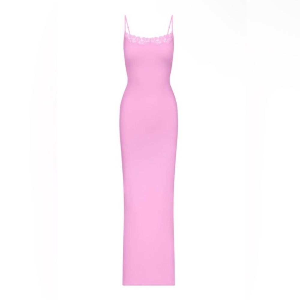 Skims Fits everybody lace long slip dress